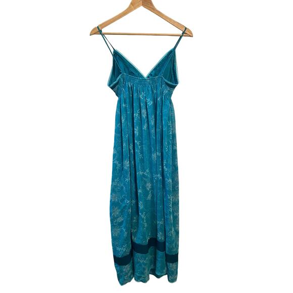 Vintage Victoria Secret Angels Collection Baby Doll Nightie Lingerie Maxi Teal - Picture 2 of 8